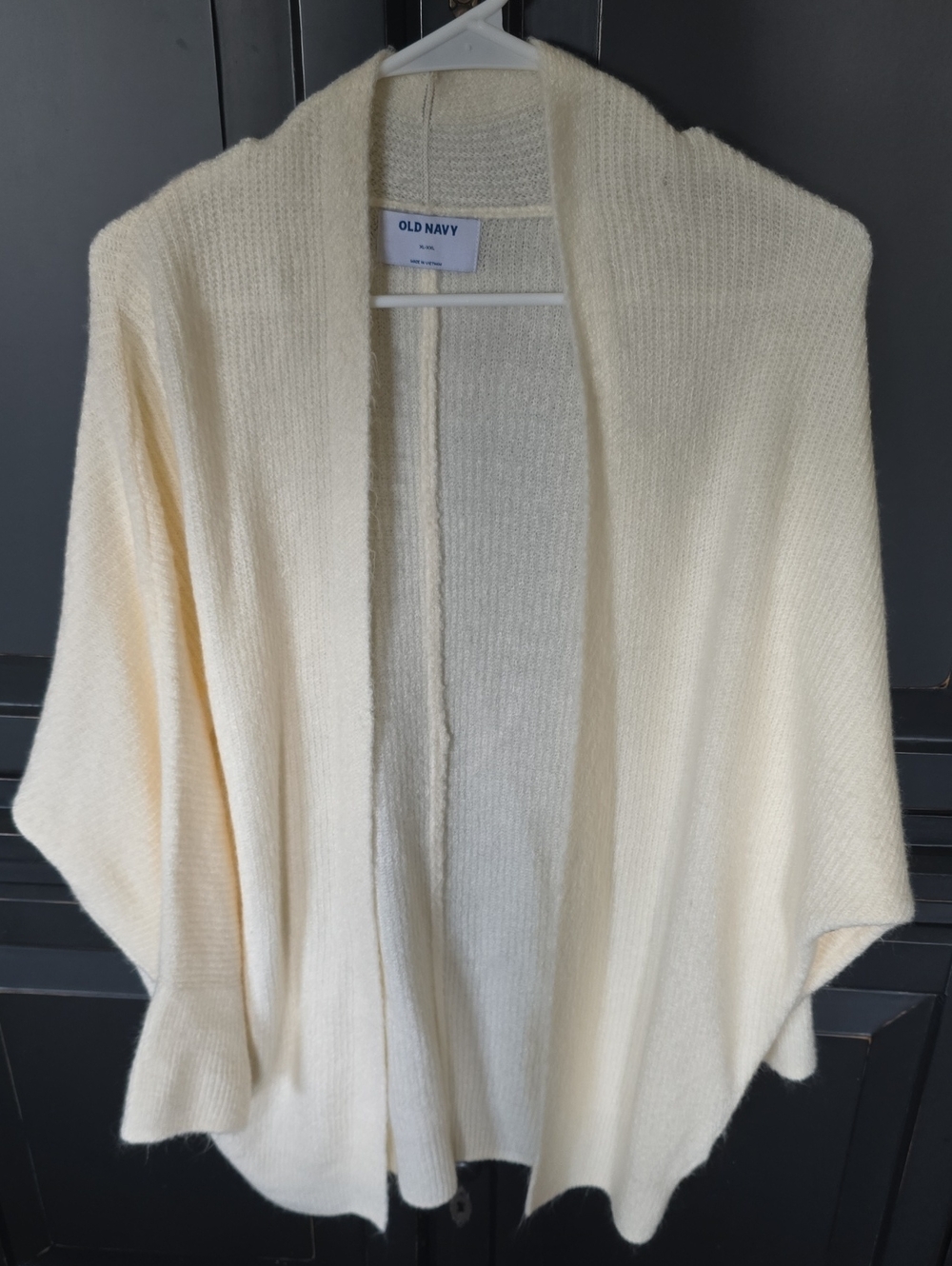 Old Navy Cream Open-Front Cape Cardigan